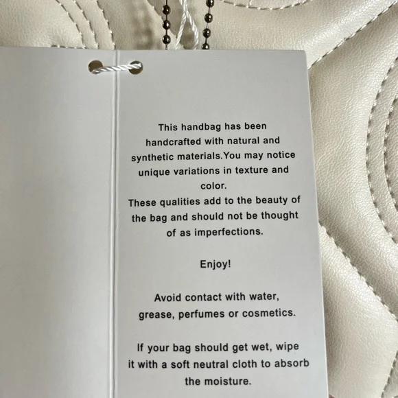 Valentino Cream Satchel with Quilted Heart Design - Picture 8 of 10